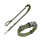 HUNTER Set: Halsband London + Hondenlijn London Olijfgroen